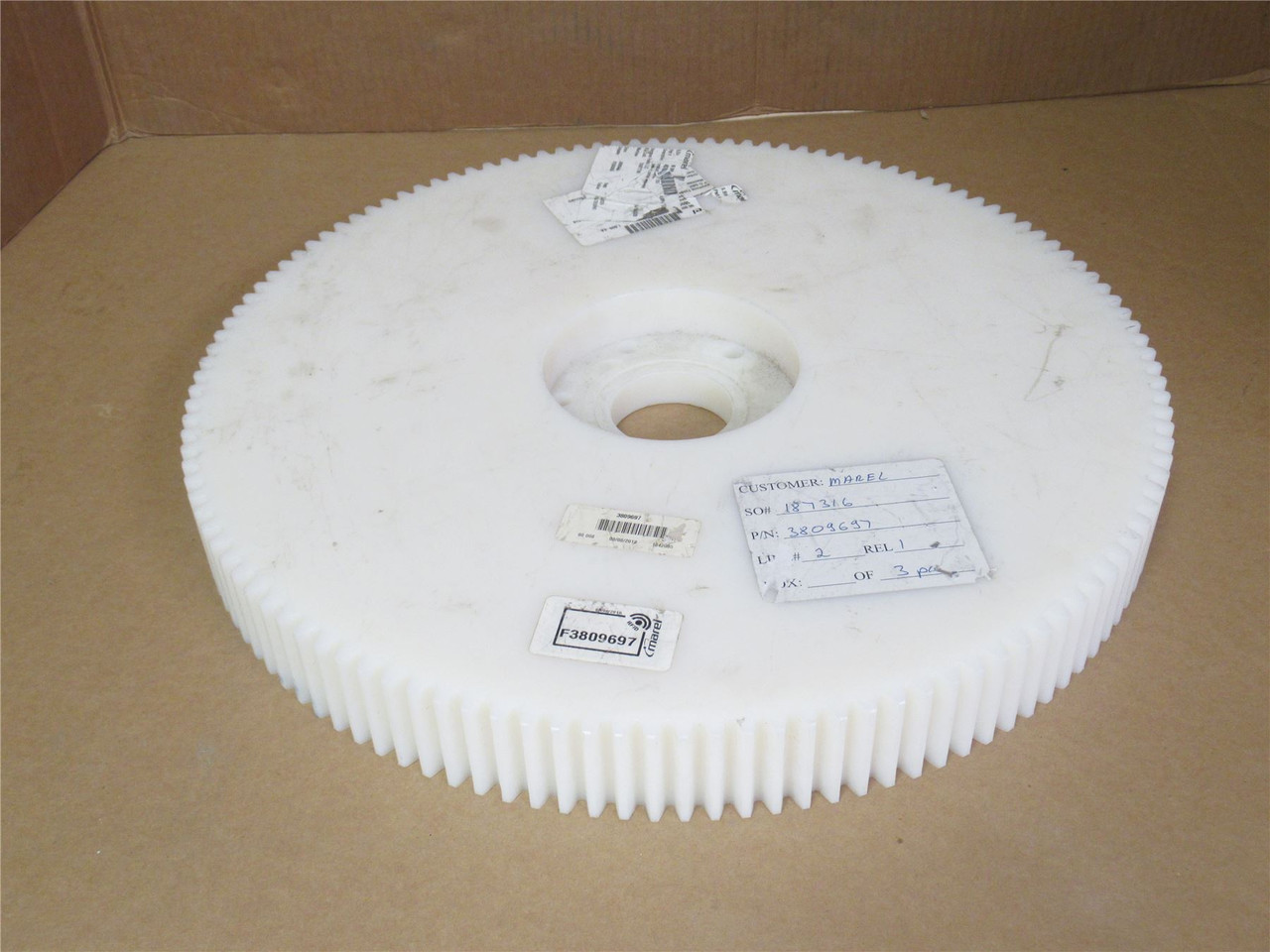 Marel F3809697; Poly Gear Wheel; 2-1/8"OD x 2-1/8" Wide