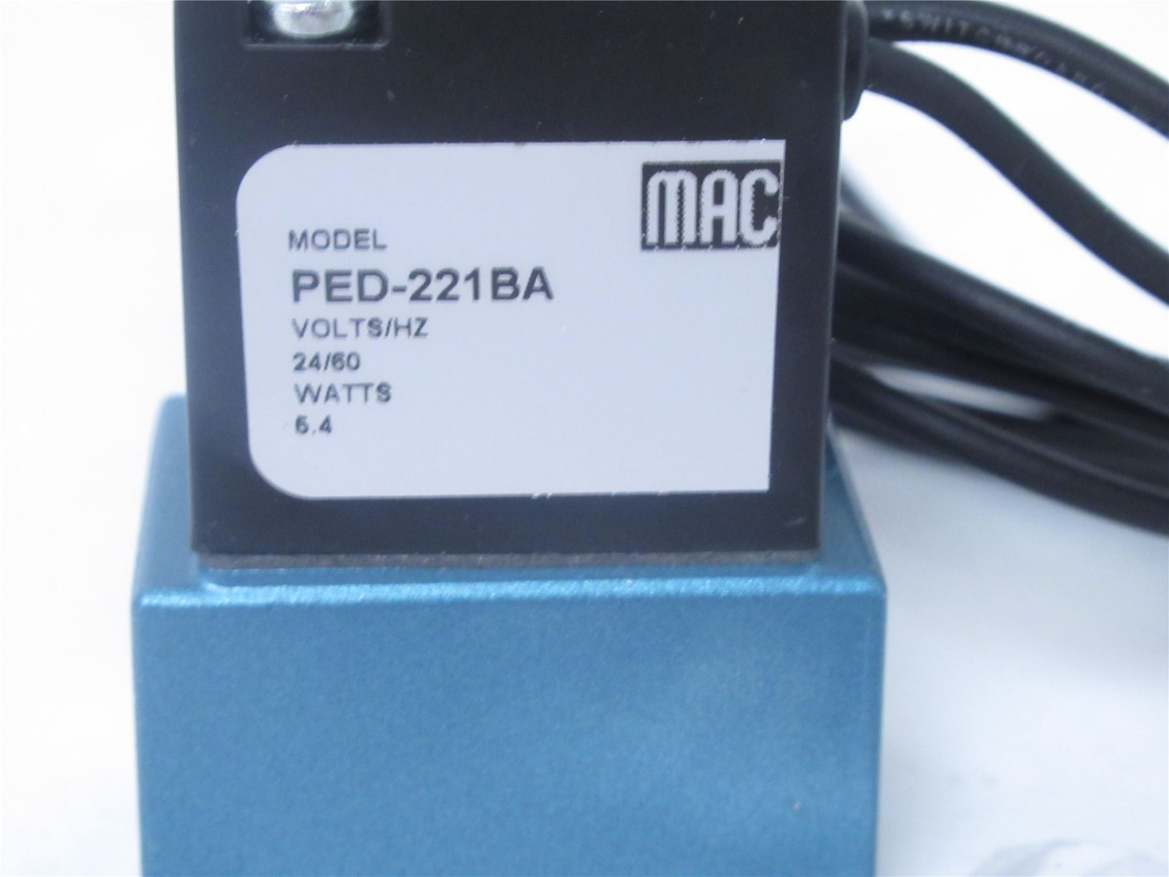 Mac Valves PED-221BA; Solenoid Valve; 24V ; 60Hz ; 5.4W