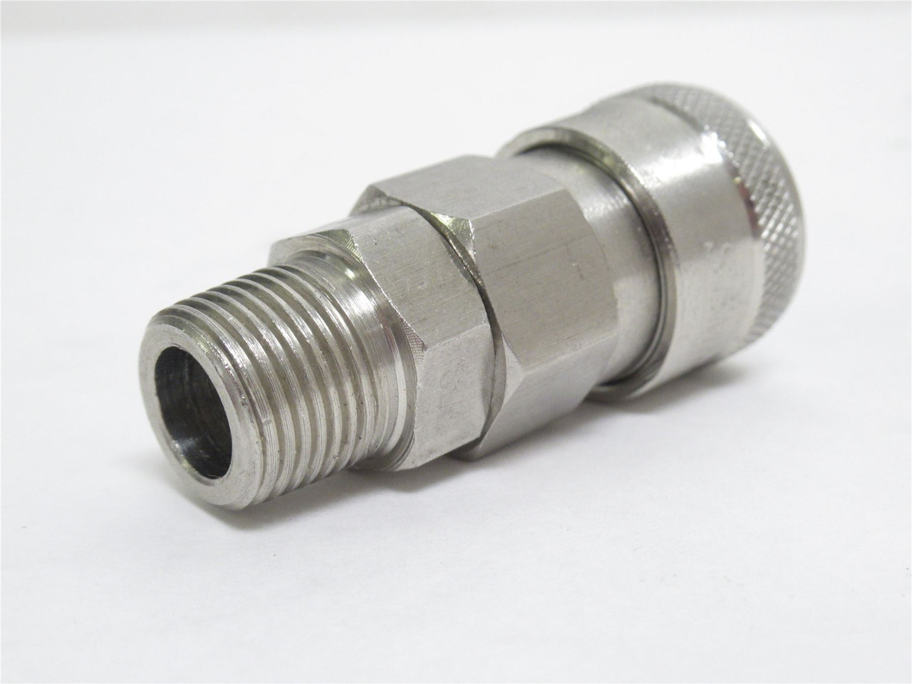 PacMac 95160051SS; Quick Connector; 3/8NPT x 1/2" Tube
