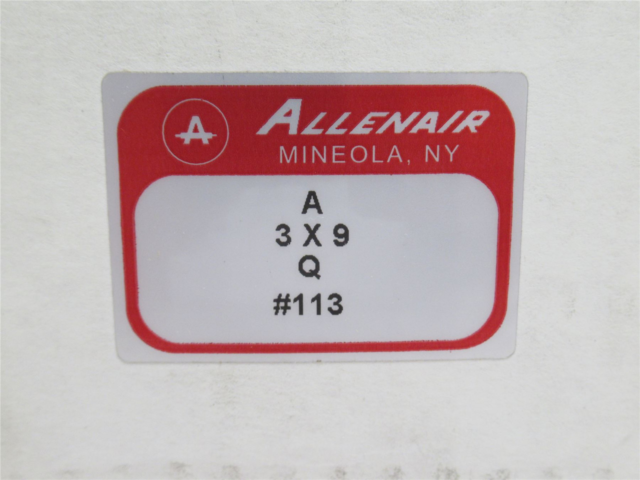 Allenair A 3 X 9 Q; Air Cylinder; 3" Bore x 9" Stroke