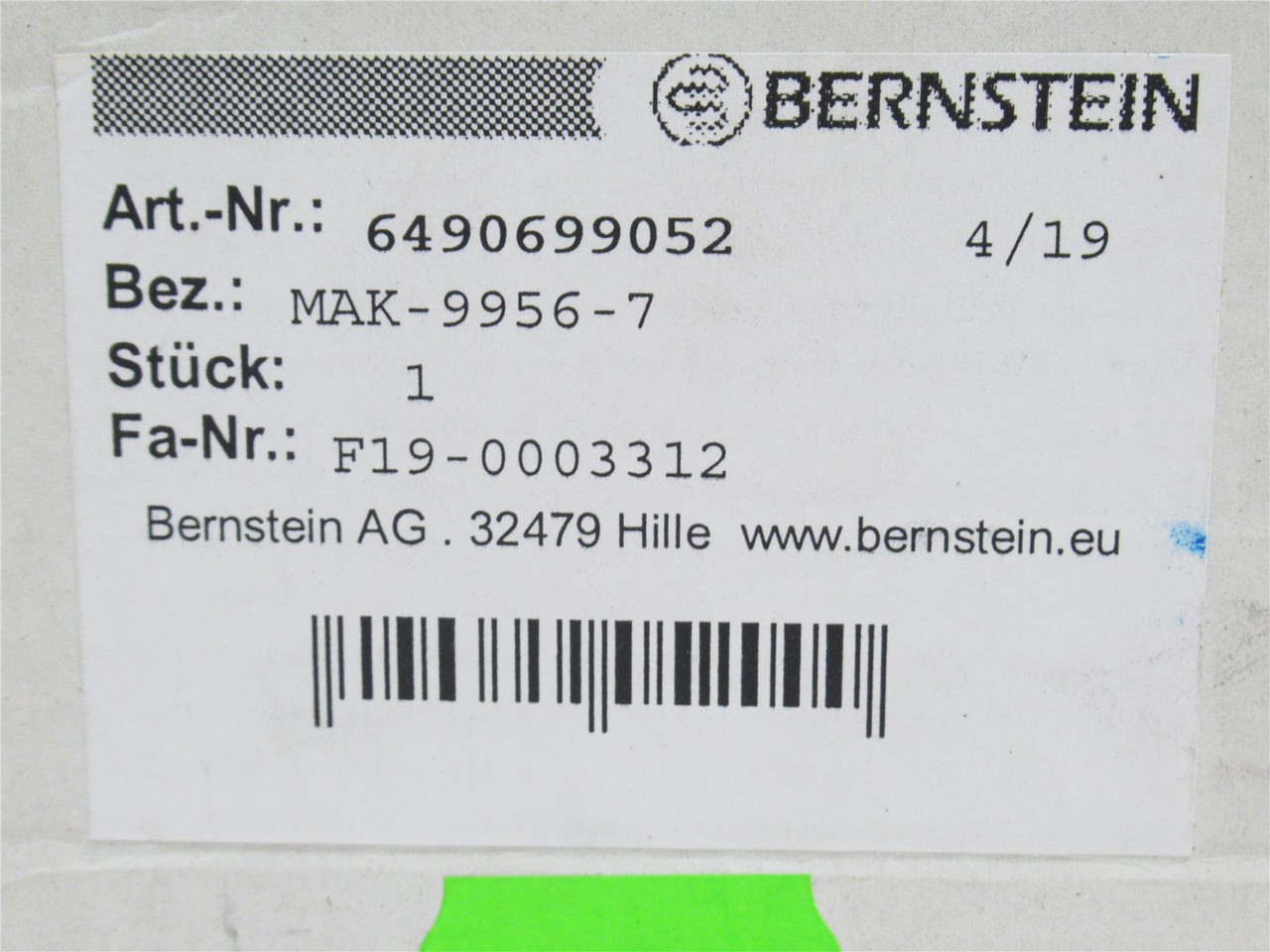 Bernstein 6490699052; Non-Contact Safety Switch