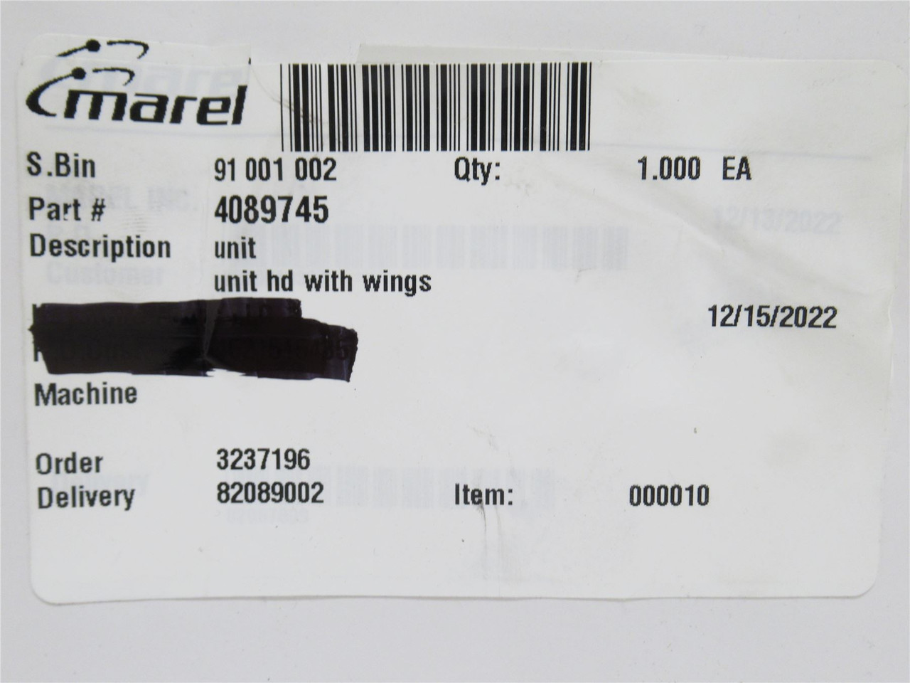 Marel 4089745; Wishbone Base Module; STD; With Wing Cutter