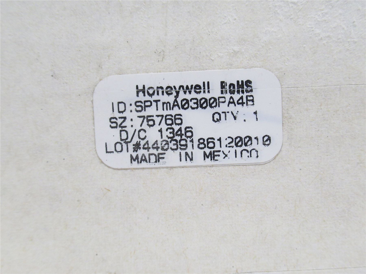 Honeywell SPTMA0300PA4B; Pressure Sensor; 0-300PSI; 10VDC