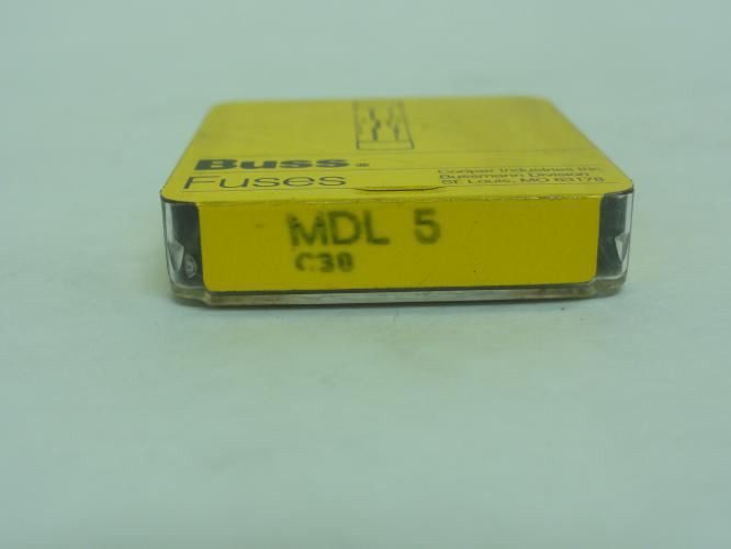 Bussmann MDL-5; Box-5; Time Delay Glass Fuse 5A; 250VAC