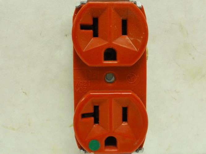 Legrand TR63-HRED; Hospital Grade Duplex Receptacle 20A; 125VAC