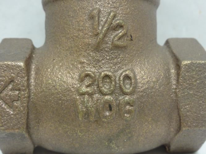 SCI 173 9191/2-1/2"; Bronze Swing Check Valve; 1/2 Fnpt