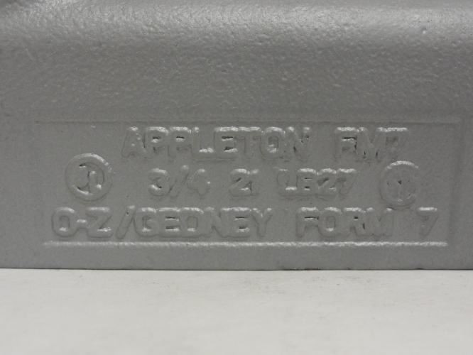 Appleton LB75-M; Conduit Body; Malleable Iron; 3/4 NPT