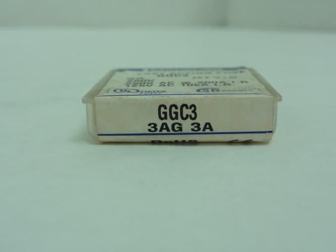 Littelfuse GGC3; Box-5 Fast Acting Glass Fuse 3A; 250VAC