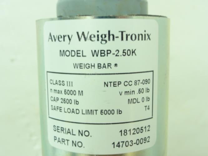 Avery Weigh-Tronix WBP-2.50K; Weigh Bar; 2500lb 14703-0092