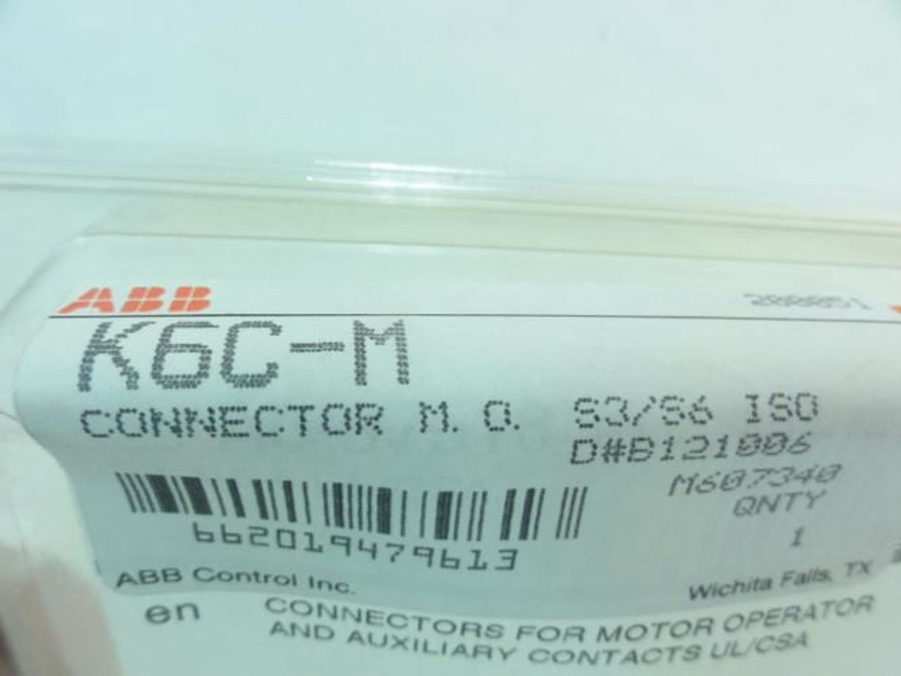 ABB K6C-M; Connector for Motor Operator