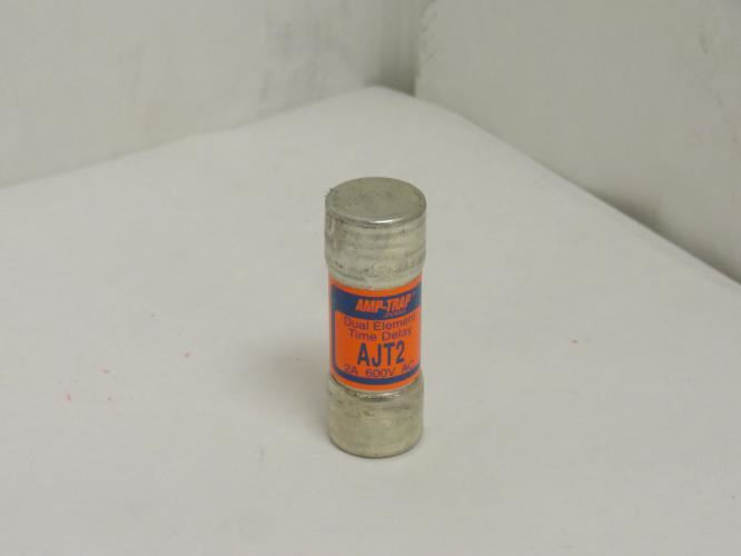 Ferraz AJT2; Dual Element Time Delay Fuse; 2A; 600VAC