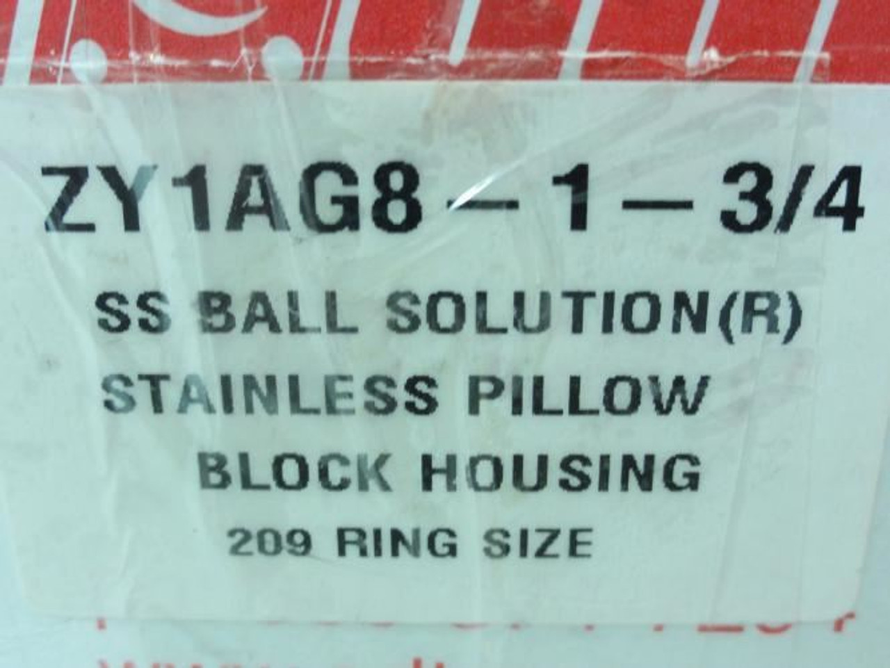 EDT ZY1AG8-1-3/4; Pillow Block Bearing; 2-Bolt; 1.75"ID; SS