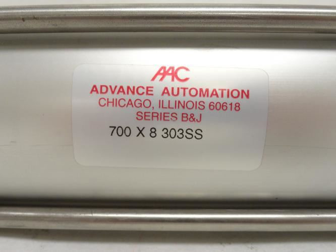 AAC 700 X 8 303SS; Air Cylinder; 7" Stroke x 3"ID
