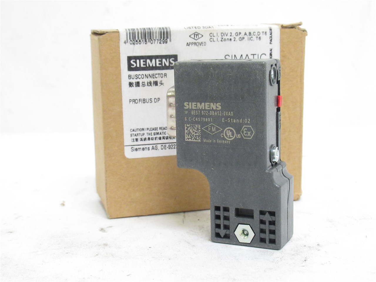 Siemens 6ES7972-0BA52-0XA0; Bus Connector; PROFIBUS; W/Socket