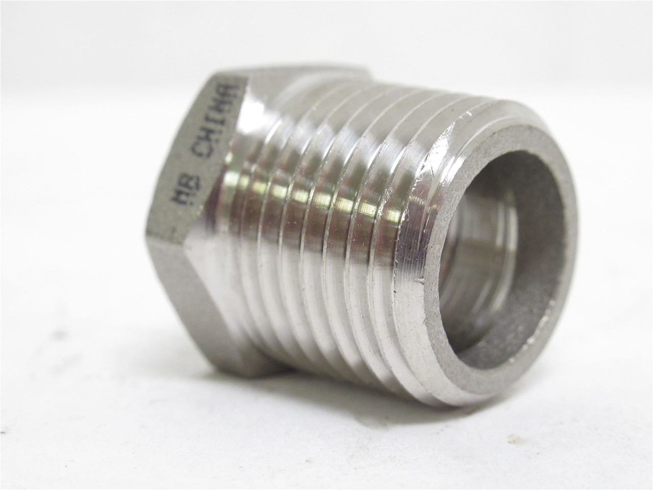 Industry-Std 1RTR3; Lot-2 Reducer Bushing SS-316 1/2 x 3/8NPT