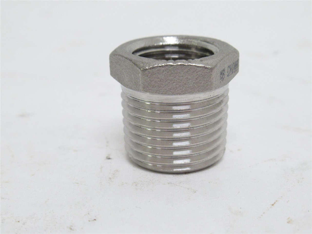 Industry-Std 1RTR3; Lot-2 Reducer Bushing SS-316 1/2 x 3/8NPT