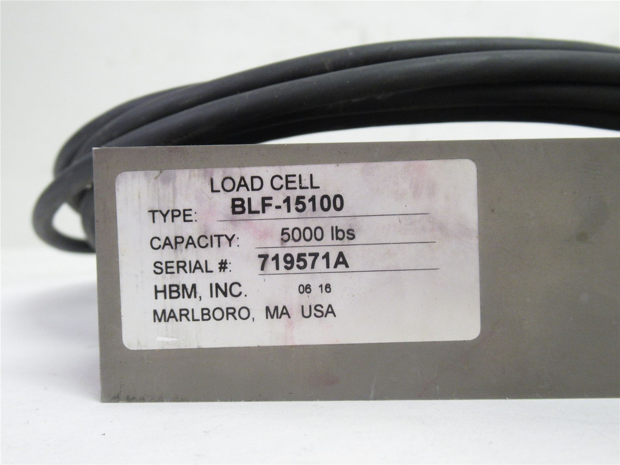 HBM; INC. BLF-15100; LOAD CELL; BLF-15100; CAPACITY: 5000LBS