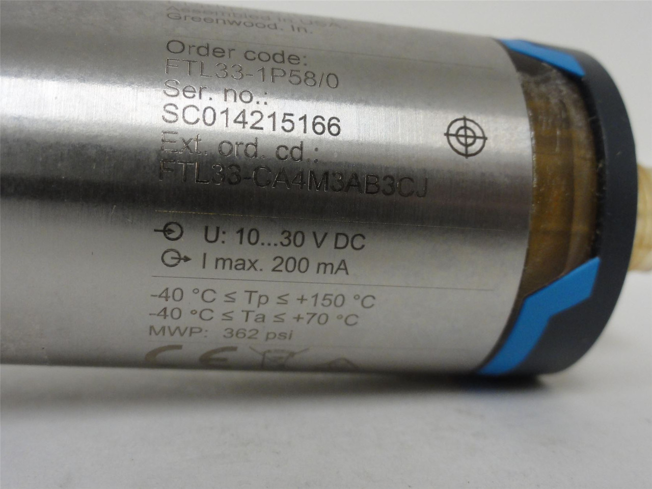 Endress+Hauser FTL33-1P58/0; Point Level Switch; Missing Plug