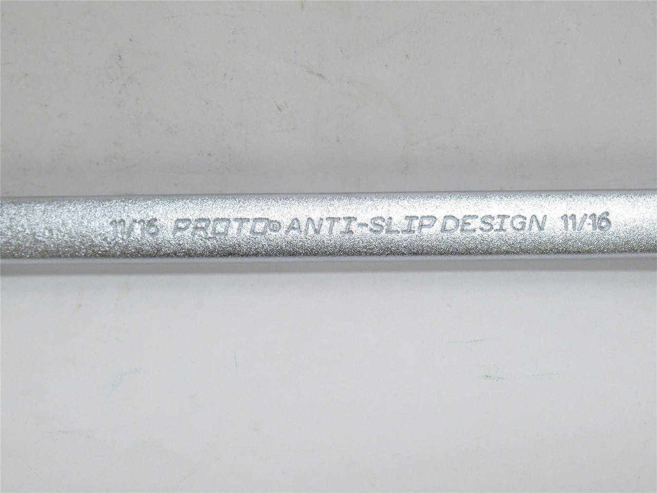 Proto 1222ASD; Straight Head Satin Combination Wrench; 11/16"