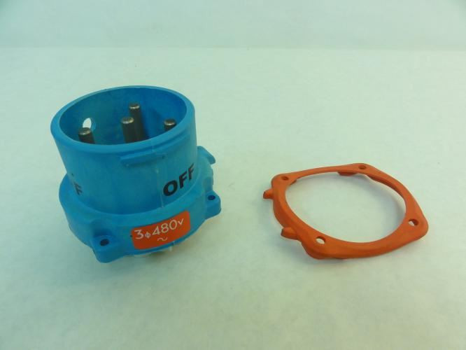 Meltric 33-38213-K04; Inlet Plug; 30A; 480VAC; 10HP