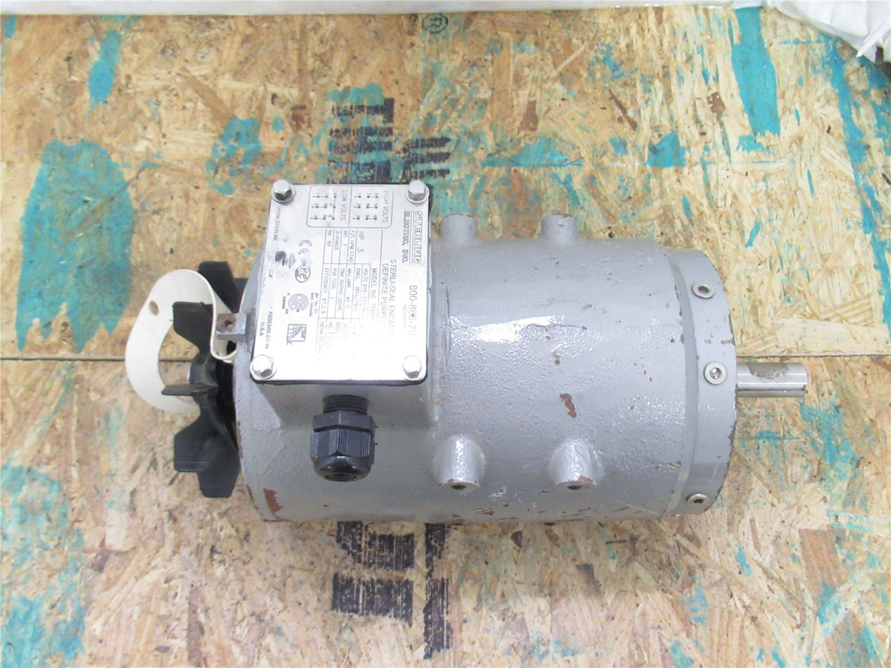 Sterling THH0034PXA; AC Motor 3HP; 208-230/460V; 1740RPM; 3PH; 60Hz