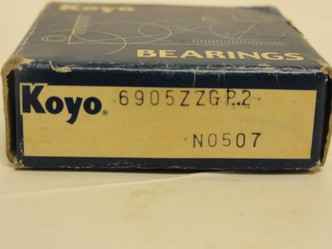 Koyo 6905ZZ; Ball Bearing 25mm ID x 42mm OD x 9mm Wide