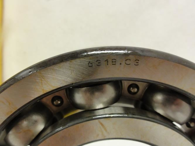 FAG/Schaeffler 6318 C3; Ball Bearing 90 ID x 190 OD x 43mm Wide