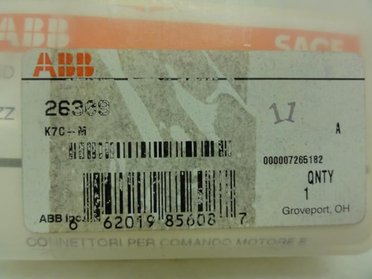 ABB K7C-M; Aux Contacts 26309 For Motor Operator