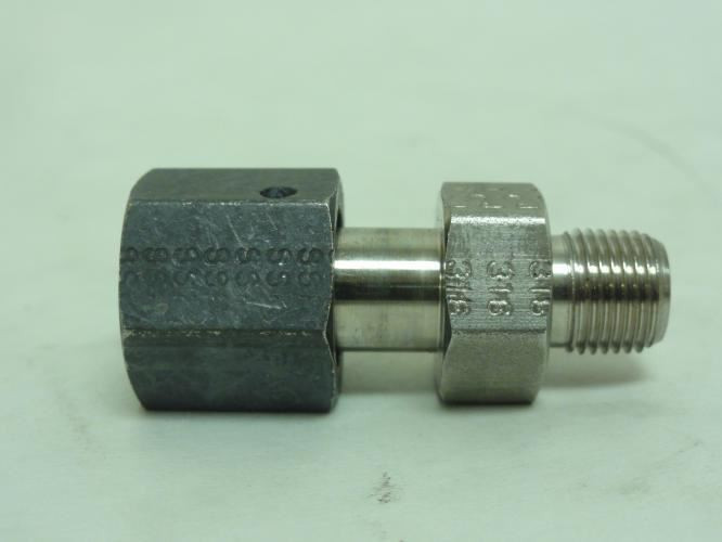 SSP SS4C; Swivel Nut Pipe Connector SS-316; 1/8 MNPT x 1/4 ORFS
