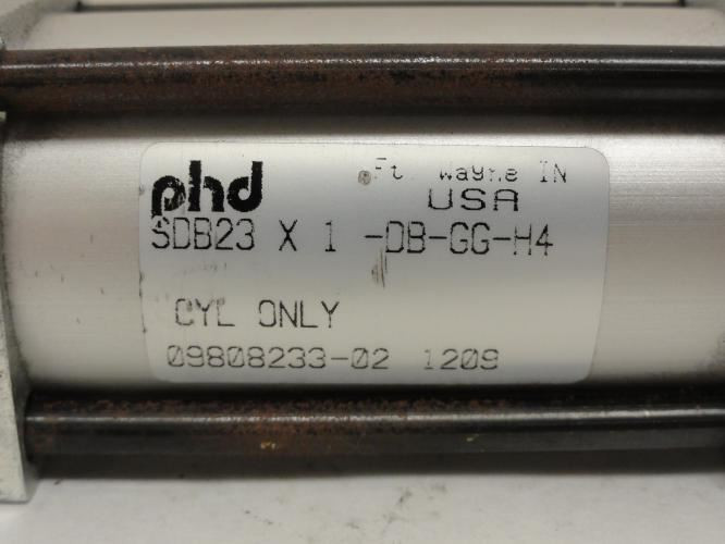 phd SDB23X1-DB-GG-H4; Air Slide Cylinder; 1" Stroke; 1-1/4" OD