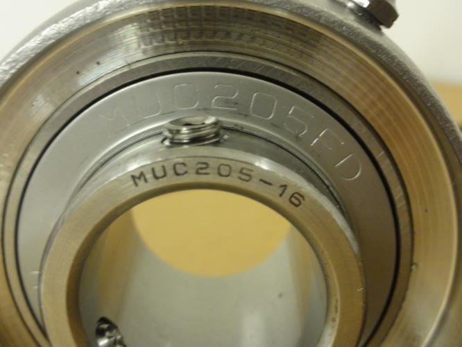 AMI MUCP205-16; SST Pillow Block Bearing; 1"ID; 2-Bolt Base