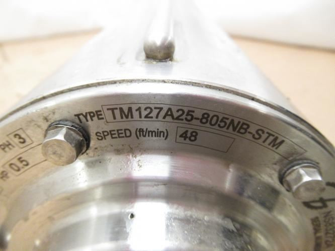 VanDerGraaf TM127A25-805NB-STM; Drum Motor .5Hp 600mmW x127mmDia