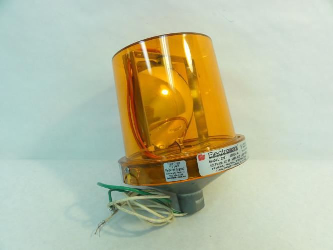 Electraray 225-120A; Rotating Amber Warning Light; 120V; 0.22A