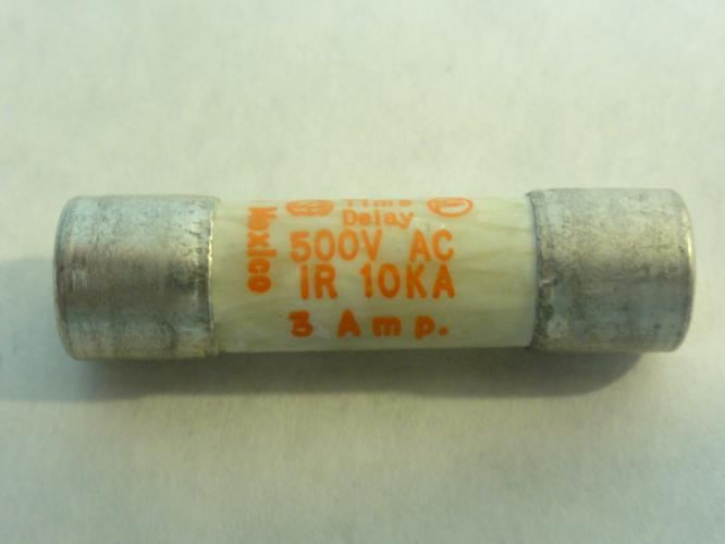 Ferraz ATQ3; Lot-4 Fuse; 3A; 500V 13/32"OD x 1-1/2"L