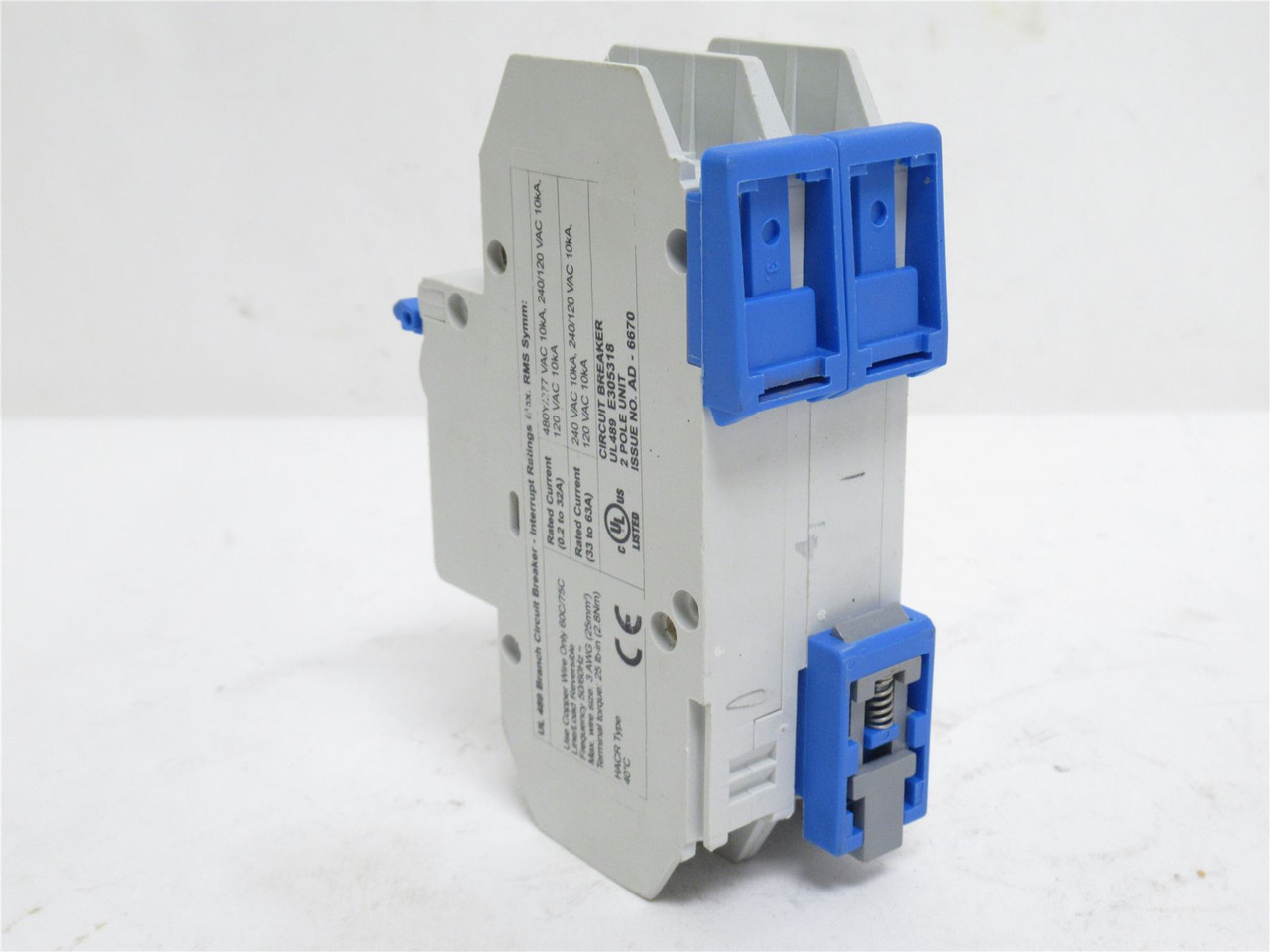 Altech 2D1UL; Circuit Breaker; 1A; 2P; 277/480VAC