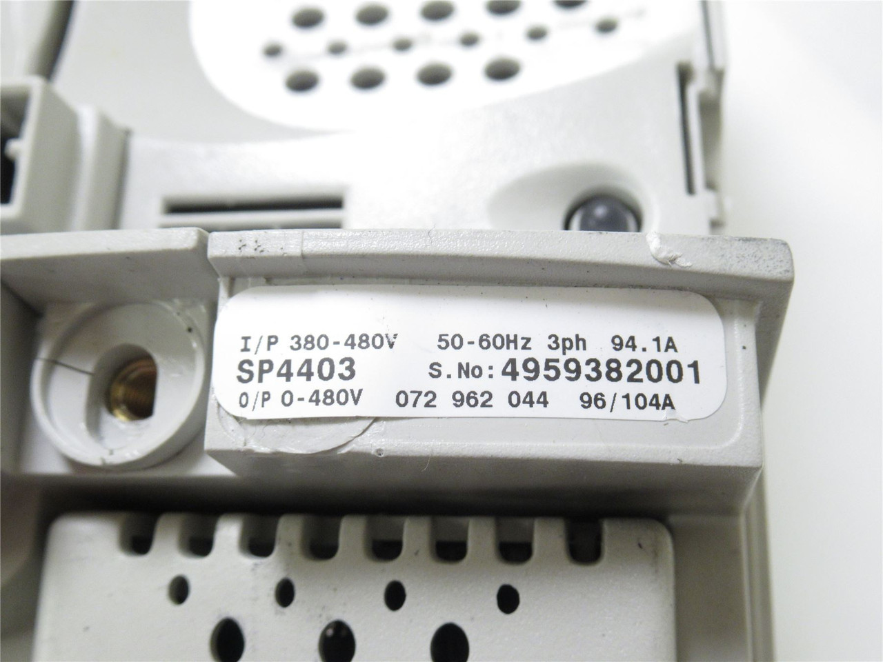 Vemag SP-4403; Motor Driver 380-480VAC; 94.1A; 3PH; 75HP; IP20