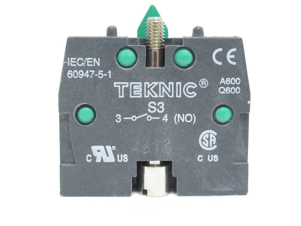 Teknic S3; Aux Contactor; 1-NO; 10A; 600VAC