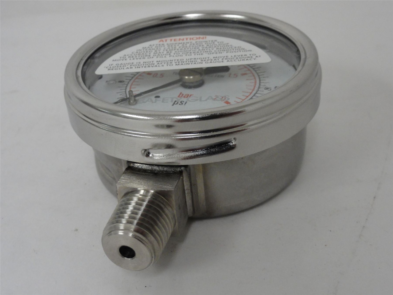 Wika 233.54 2.5"; Pressure Gauge; Needs Glyceron; 0-30PSI