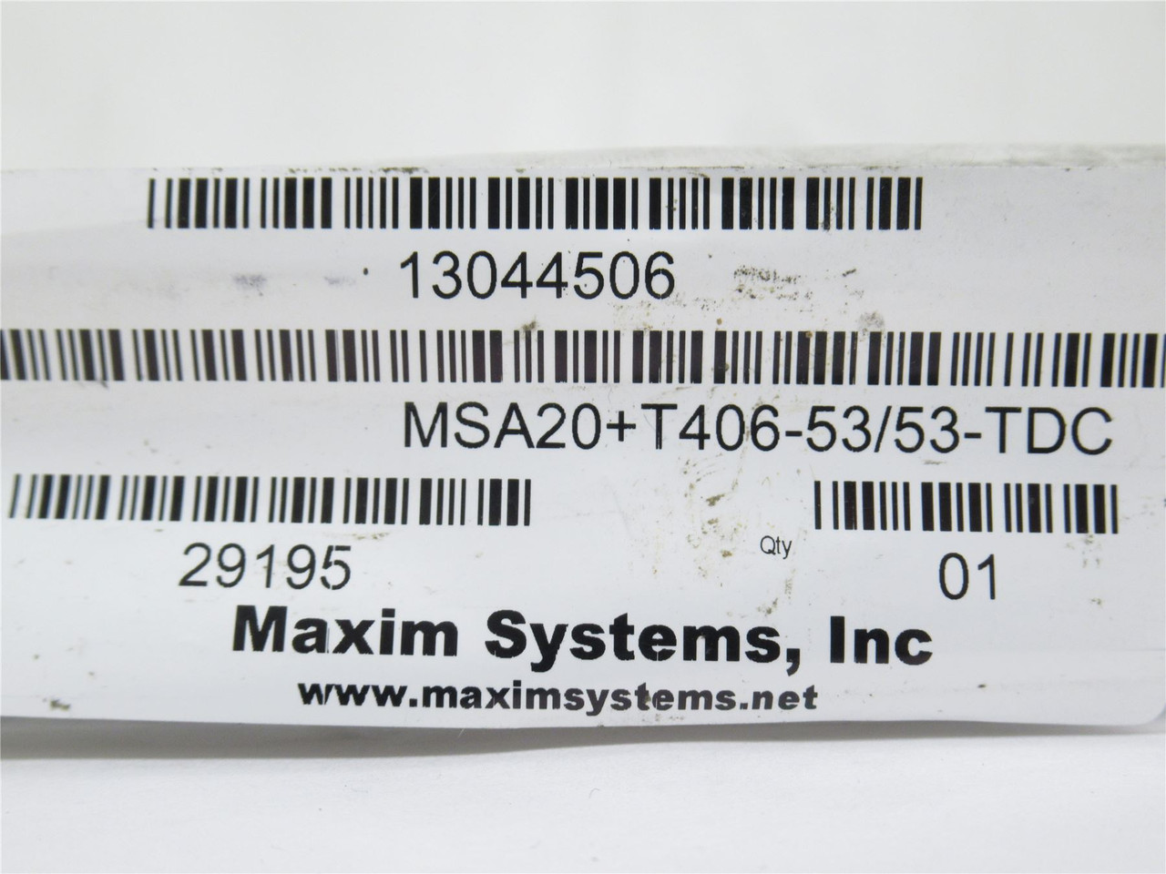 Maxim MSA20+T406-53/53-TDC; Mount Rail; 20mm x 406mm