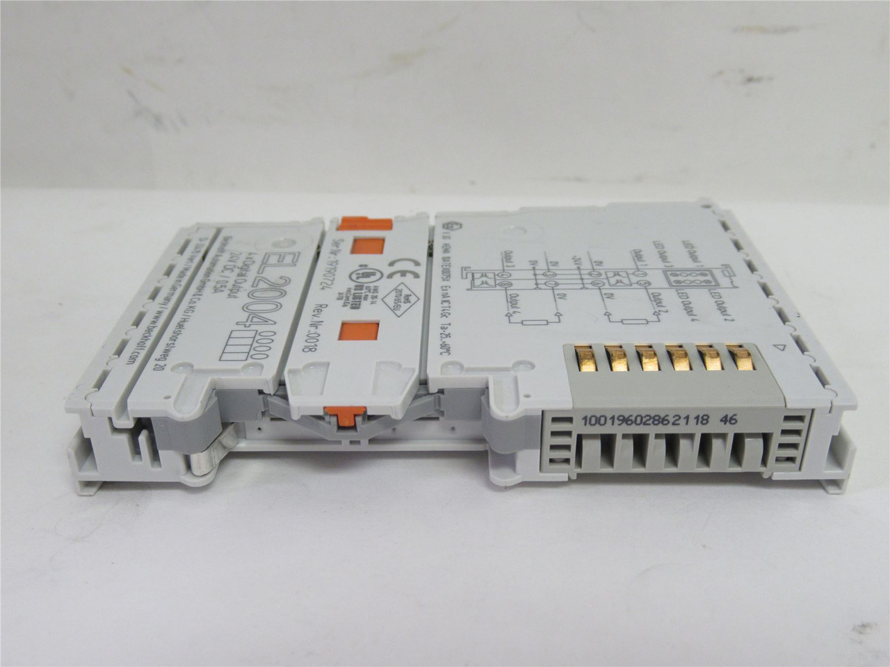 Beckhoff EL2004; Digital Output Terminal; 24VDC; 0.5A