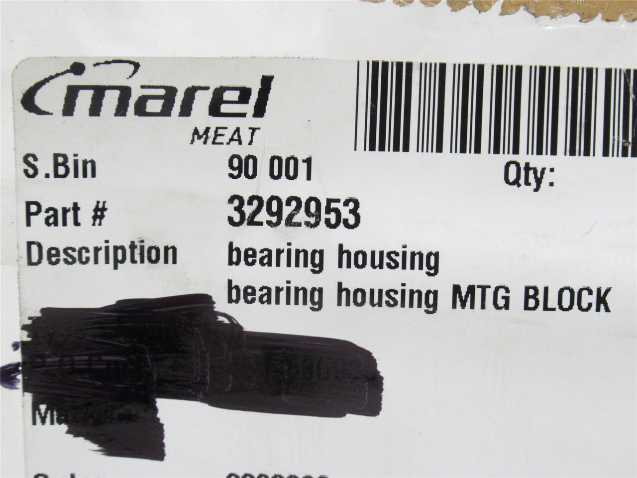 Marel 3292953; Bearing Housing Mounting Block; ALuminum