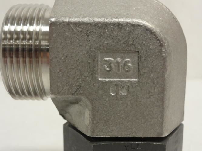 MFG- FS6801-16-16-NWO-SS; Elbow 90Deg; SS-316; 1 OFS x 1 BOSS
