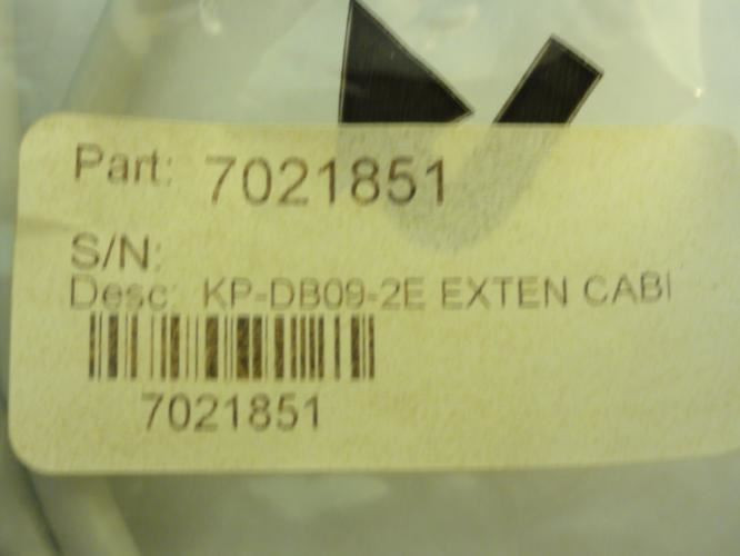 SICK 7021851; Extension Cable; 2M Length; KP-DB09-2E