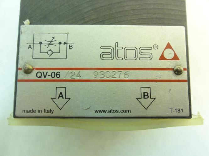 Atos QV-06/24-930276; Flow Control Valve; 3/8" NPT