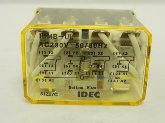Idec RH4B-UL-AC230; Plug In Relay 10A; 240VAC; Coil: 230VAC