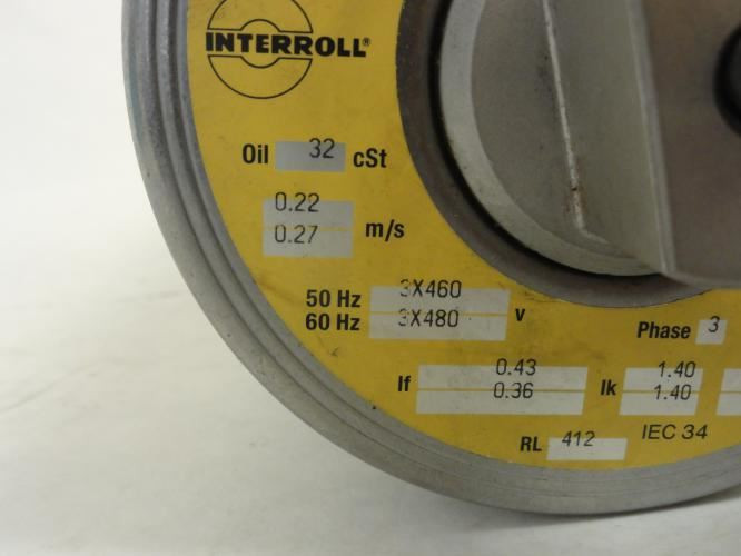 Interroll 101091; Drum Motor .22HP; 3PH; 460/480V