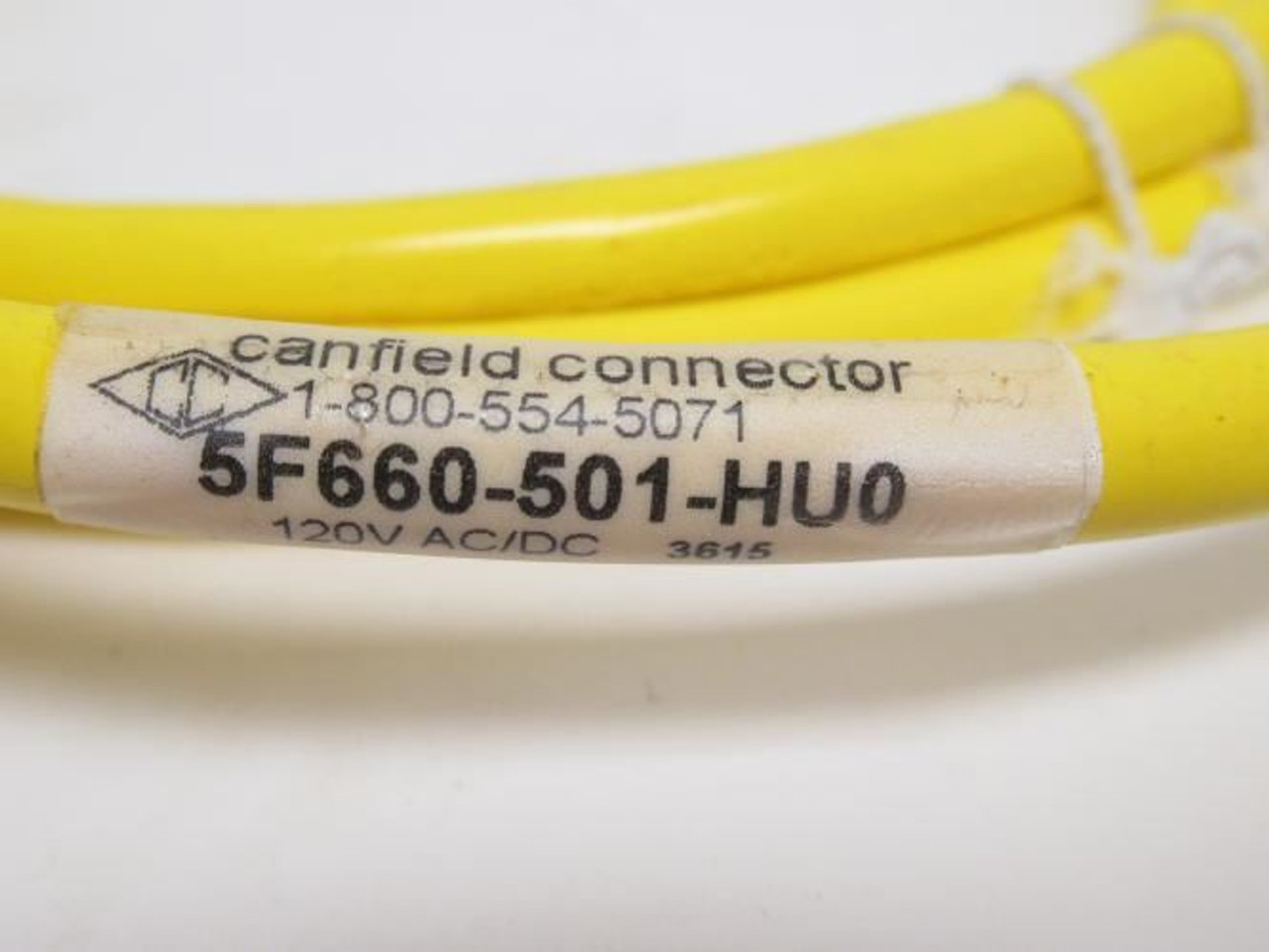 Canfield 5F660-501-HU0; Solenoid Connector; 120VAC; 6' Long