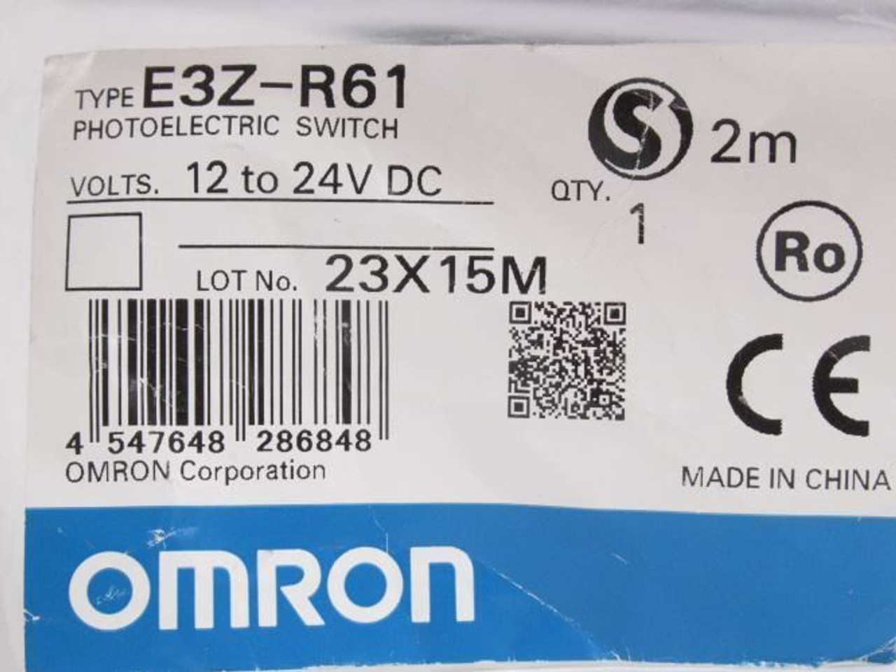 Omron E3Z-R61; Photoelectric Switch 12-24VDC
