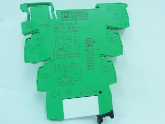 Phoenix Contact 2966016; Relay Socket; w/ Mini Relay 2961105