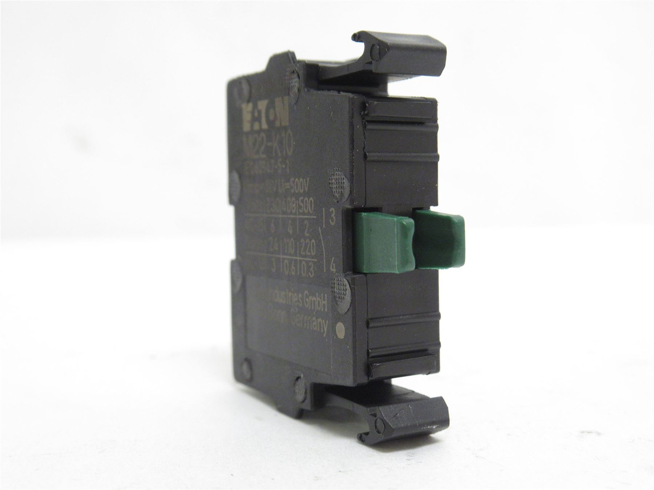 Eaton M22-K10; Contact Block; 22.5mm; 6A; 500VAC; SPST; 1NO